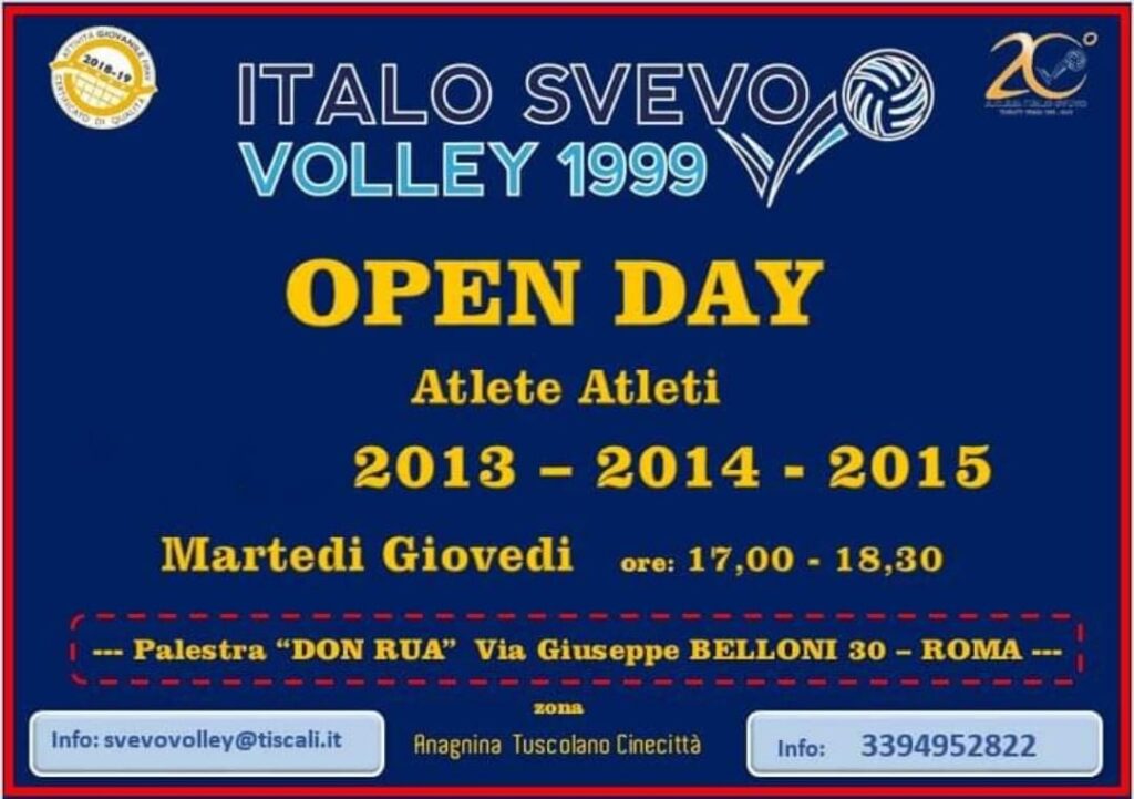 OPEN DAY SVEVO MINI U12